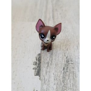 Miniature brown Chihuahua heart eye doll accessory pet toy